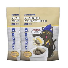  페스룸 하이브리드 카사나이트 B3C1 (6.3L 2개입) 고양이 벤토나이트 카사바 모래 