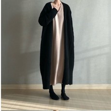 시야티비 니트 오버핏 박시 루즈핏 롱가디건