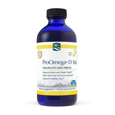 노르딕프로오메가오메가 노르딕 내추럴스 프로오메가D 엑스트라 3400 mg EPA 1950/DHA 975 & 1000 IU 비타민 D3 레몬 맛 237 ml 1개 237ml