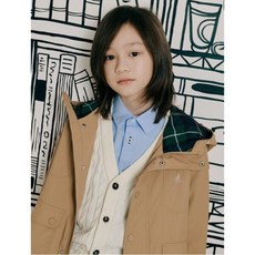 [빈폴키즈] 클래식 후드 등교 점퍼 베이지 (BI3139U03A)
