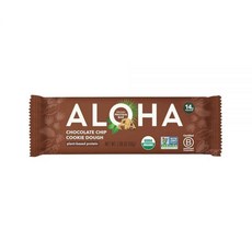 알로하 Aloha 식물 기반 단백질 바 초콜릿 칩 쿠키 반죽 56.1g 2온스, 1개