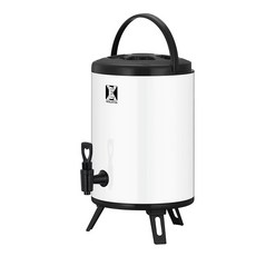 F-F 캠핑 물통 스테인레스 물통 대용량워 보온 보냉 물통, 6L, 화이트, 1개