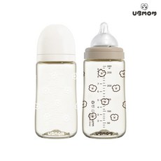 유비맘 NEW PPSU 디자인 아기 젖병 280ml 1P 꼭지포함, 280ml/데이지(화이트), 1개