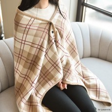 무릎담요 똑딱이담요 단추 여자아이돌선물 세사키즈이불 WQ1, 똑딱이-브라운
