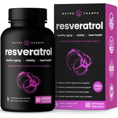 뉴트라챔스 레스베라스트롤 비타민C 아사이 베리 포도 녹차 2330mg 60베지캡슐, 뉴트라챔스 레스베라스트롤 비타민C 아사이 베리 포도 녹, 1개, 60정