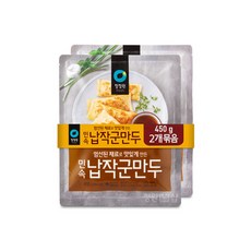 [청정원] 민속 납작 군만두 450g x 2ea (냉동), 2개