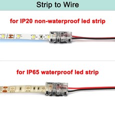 무납땜 RGB LED 스트립 커넥터 WS2812B SMD 5050 LED 스트립 라이트 와이어 터미널 스플라이스용 2 핀 3 핀 4 핀 5 핀 6 핀 5V 12V, [02]LED Strip to Wire, [01]10pcs, [10]For 5pin 10mm IP20, 20) LED Strip to Wire - 10pcs