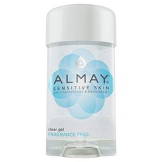 Almay 클리어 젤 여성용 땀 억제 데오도란트 66.5ml 무향 저자극 피부과 테스트 완료, 1개