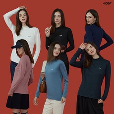 [쇼핑엔티] 르까프 23FW 기능성 양면 기모 티셔츠 6종 여성