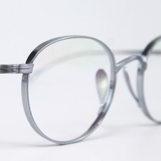 퓨어 티타늄 안경테 금테 일본 코받침없는 베타티타늄 고도근시 안경