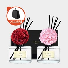 시즈넬 블랙라벨 선물세트 디퓨저 200ml x2 카네이션 레드+핑크, 그린애플