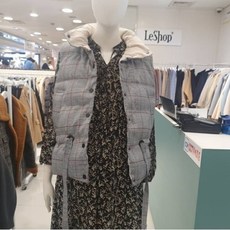 르샵 동아수성 르샵 밑단 스프링패턴패딩조끼 LKBVE800A_DS