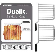 Dualit Lite 샌드위치 토스트기 케이지 x2 홀더, 기본