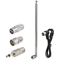 스테레오 수신기 실 내용 Superbat 텔레스코픽 FM 안테나 FM 라디오 안테나 75 Ohm UNBAL for Yamaha Onk, Telescopic + FM Antenna, 상세 설명 참조0