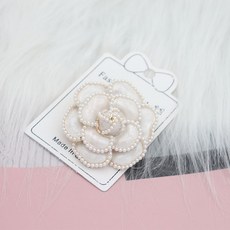 이지커머스 셀럽 한식 진주 브로치 여성 퀄리티 코사지 금속 동백꽃 페르사주