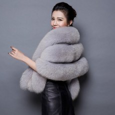 페이크 인조 밍크 모피 퍼 롱 슬림 어깨숄 숄 머플러