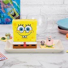 스폰지밥 수세미 정품 3종 세트 다용도 스펀지 받침 포함 주방 수세미