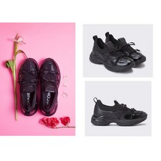 슈콤마보니 운동화 여성 Ribb socks sneakers DG4DS24010BLK