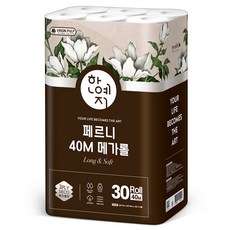 한예지 페르니 메가롤 3겹 천연펄프 화장지, 40m, 30롤, 1개