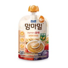 매일유업 맘마밀 오트밀프룬사과 100g 5팩/이유식, 5개 - 맘마밀오트밀