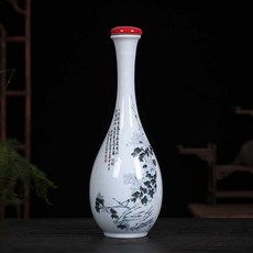 산수화 전통주 병 사케 고량주 술병 도자기 막걸리, 0.5Kg 물방울병(D타입 국화) 술병, 1개