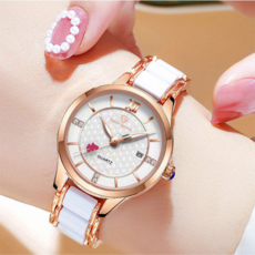 춘시스템 여성 세라믹 손목시계 패션 메탈시계 고급 시계선물