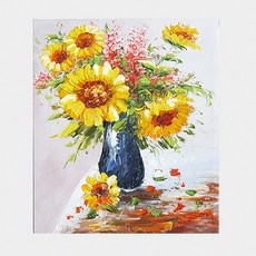 캔버스 유화 해바라기 풍수 디자인 그림 액자 50x60