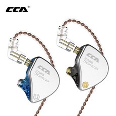 Cca ca4 1ba + 1dd 하이브리드 이어폰 hifi dj 모니터 실행 스포츠 이어폰 헤드셋 이어폰 분리형 케이블 cca c10 c04, 단일, 빨간