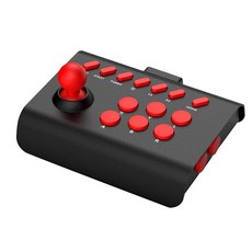 닌텐도 스위치용 휴대폰 아케이드 게임 스틱 컨트롤러 PS4 8bitdo 궁극의 판도라 박스 PC IOS, 1개, 02 black red