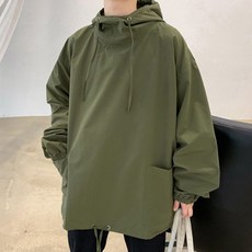 카키색 남자 봄 가을 캐주얼 패션 후드 긴팔 티셔츠 MK2+5I454kG