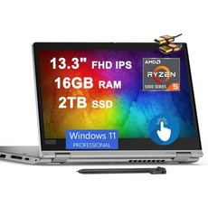 씽크패드 L13 요가 Gen2 2in1 노트북 13.3 FHD IPS 터치스크린 AMD 6코어 라이젠 5 PRO 5650U i71165G7 16GB RAM 512GB SSD 지, 16GB RAM | 2TB SSD