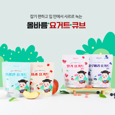 올바름 아기 간식 과자 동결건조 요거트볼 4가지 맛, 사과