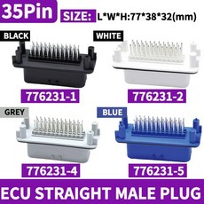 ECU 자동차 암수 커넥터 전선 플러그 770680 1 776273 776164 5 10 50 개 8 14 23 35 핀 웨이, 5 PCS, White, 35P Bending Male, 1개