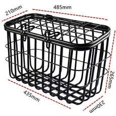 자전거 전기 스쿠터 뒷바구니 수납 철제 랙 대형 차바구니 바스켓 상자, 블랙 바스켓, 1개