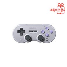 8Bitdo 블루투스 게임패드 New SN30 PRO 무선 윈도우 닌텐도 스위치, 1개, SN30 PRO(그레이)