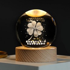 워터볼 스노우볼 고래 조명 돌고래 무드등 은하수 비 60mm 장식 투명, 6cm 클로버 플러스 난등받이 포장