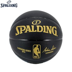 NBA 스팔딩 농구공 블랙 옐로우골드 PU 7호 HARDWOOD 시리즈 76-640Y