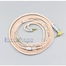 3케이블 잭 밸런스드 XLR 16 코어 OCC 실버 혼합 이어폰 케이블 LN005818 슈어 SE215 SE315 SE425 SE535 SE846 용, [01] 1.25m, [05] 4.4mm