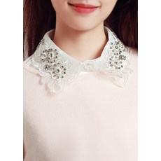 자수레이스터틀넥프릴넥카라쉬폰넥케이프