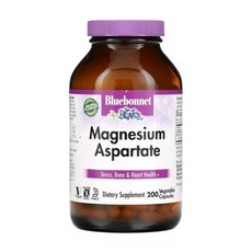 블루보넷 마그네슘 아스퍼테이트 400mg 베지터블 캡슐 글루텐 프리 무설탕, 200정, 1개
