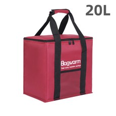 도보 걸어서 배달 대행 배민 쿠팡이츠 보온 배달통 보냉 테이크아웃 접이식 스쿠터, WDB20L-Red