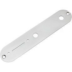 미국멕시코 텔레 스타일 전기 기타용 38 CTS 포텐시오미터 구멍이 있는 Musically Pro 32mm 스틸 기타 컨트롤 플레이트 블랙, Chrome, 1개