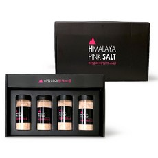 히말라야 핑크소금 4병 선물 세트 himalaya pink salt 분홍소금 요리 족욕 반신욕 마사지 할때 명절선물, 16개