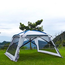 캠핑 그늘막 텐트 원터치 셀터 돔 쉘터 가림막 메쉬 타프, 3.6x3.6m 블루