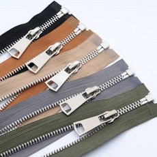 고퀄 지퍼 액세서리 롱 패딩 더블 고급 가죽 점퍼 5호 철금속 지퍼헤드