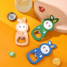 러블리 다용도 병따개 자석 오프너 1+1+1 3개, 그린 3개