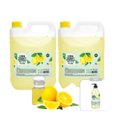 지오클린 레몬테라피 주방세제 4L x 2개＋공병1L