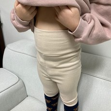 유아 아동 키즈 배앓이 방지 레깅스 국내제작 고급면 30수 피치후리스원단 하이웨스트밴드 쫄바지