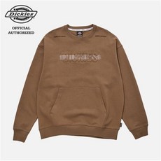 디키즈 클래식라인 480 3D 볼륨 로고 맨투맨 브라운 DSR1UTMT480