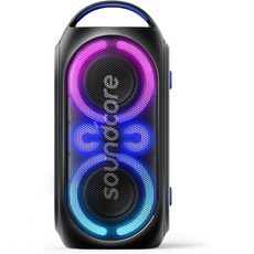 사운드코어 앵커 레이브 파티 2 휴대용 스피커 120W 스테레오 사운드 파티캐스트 2.0 라이트 쇼 IPX4 방수 16H 재생 시간 마이크 입력 파티를 위한 맞춤형 E
